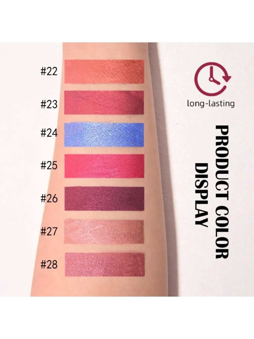 Womens 24# Blue-Glitter Metallic Glitter Liquid Lipstick lippies Lip Gloss